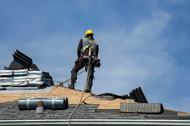 Professional Gutter Installation technician working in Mesena, GA